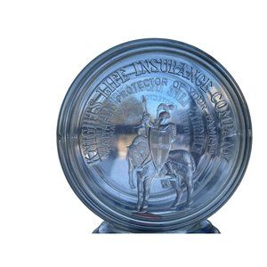 Vintage Clear Plastic Piggy Bank Knight's Life Insurance Co, Advertising Souveni